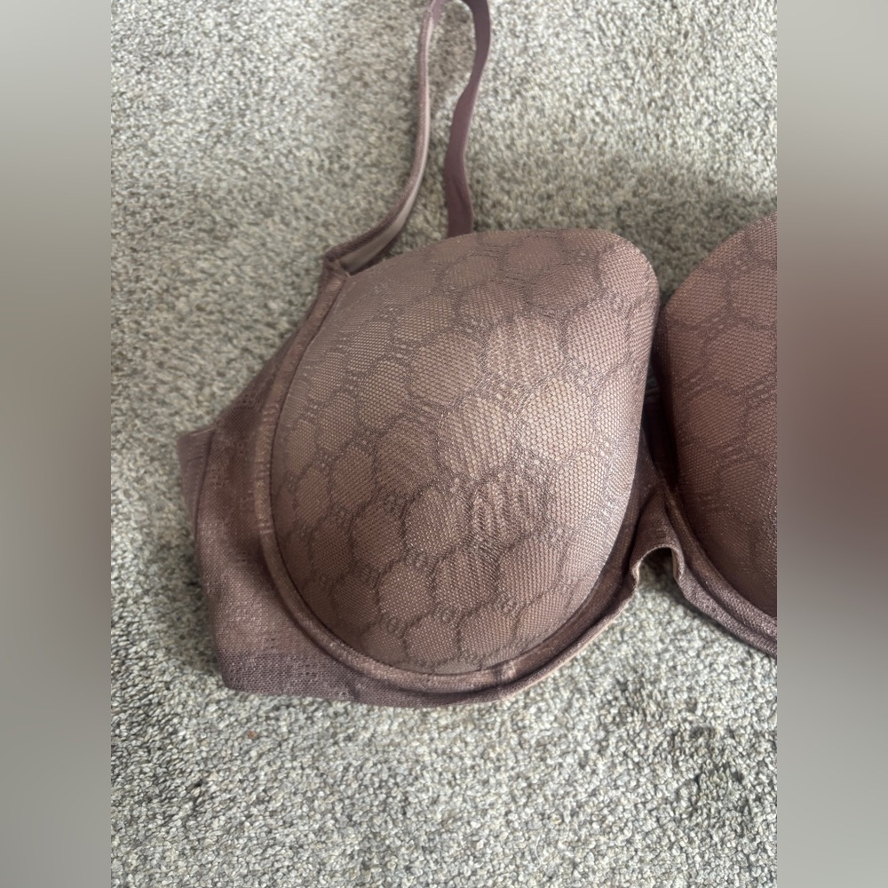 Soma Bra 36DD French Mauve Stunning Support Geo Lace Full Coverage Underwire - Picture 4 of 4